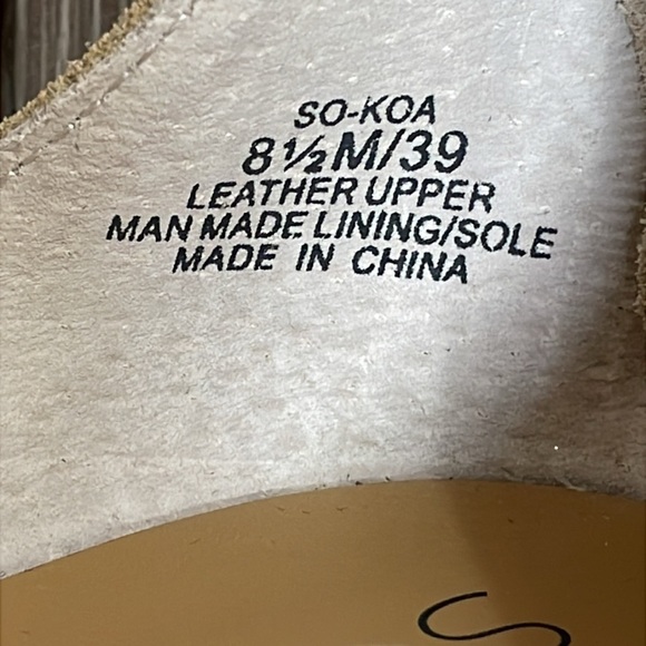 NWOT Sole Society Koa Fringe Leather T-Strap Ankle Strap Flat Sandal Caramel 8.5 - Picture 8 of 15